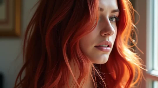 Cheveux colorés fraîchement teintés préservant leur éclat grâce aux soins adaptés