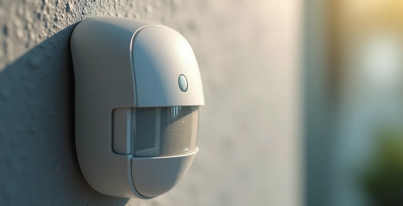 Gros plan sur capteur de mouvement moderne installé