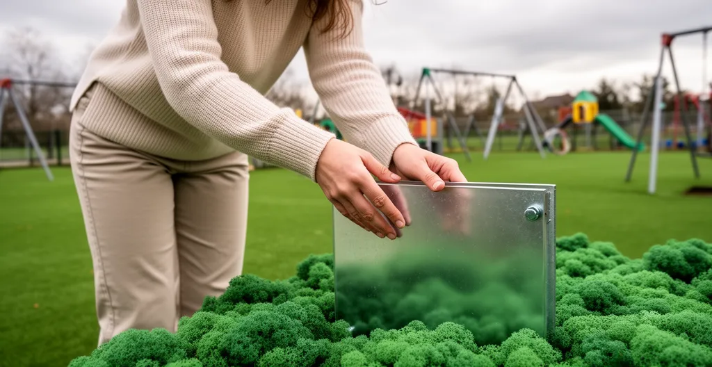 Zone événementielle en préparation avec équipe de balisage