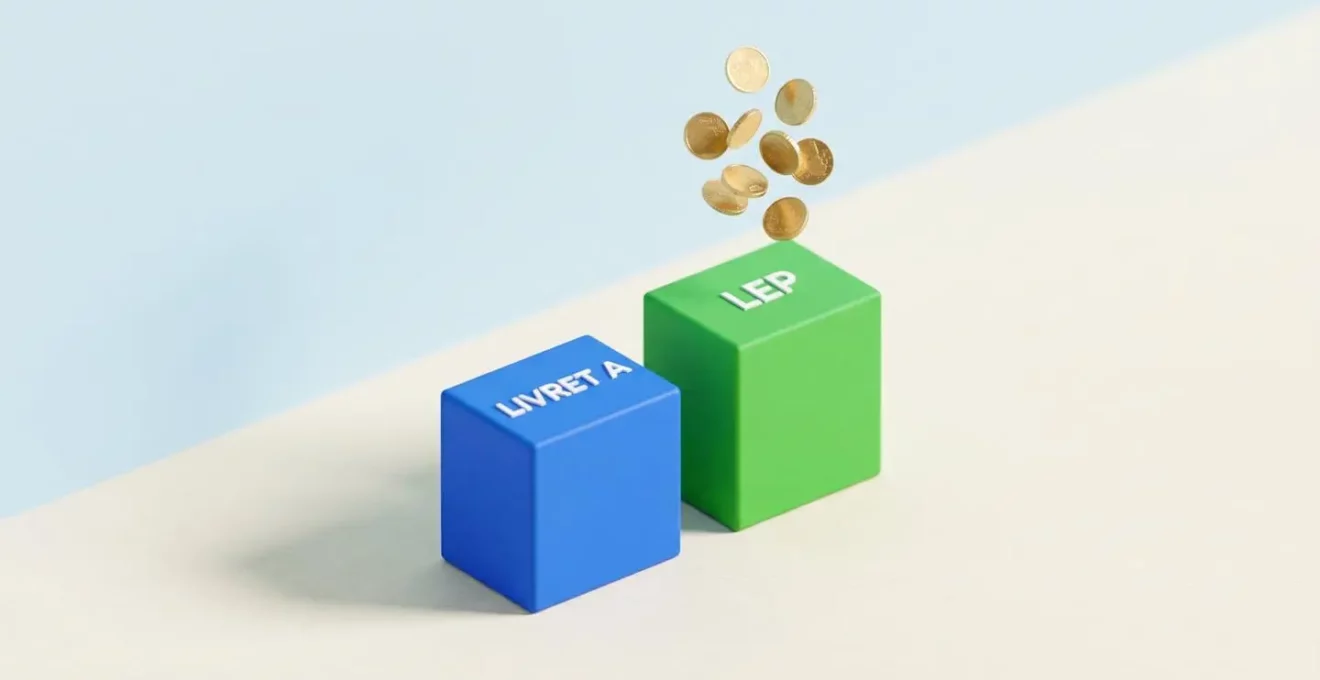 Graphique comparant les intérêts du Livret A et du LEP avec économies d'impôt.