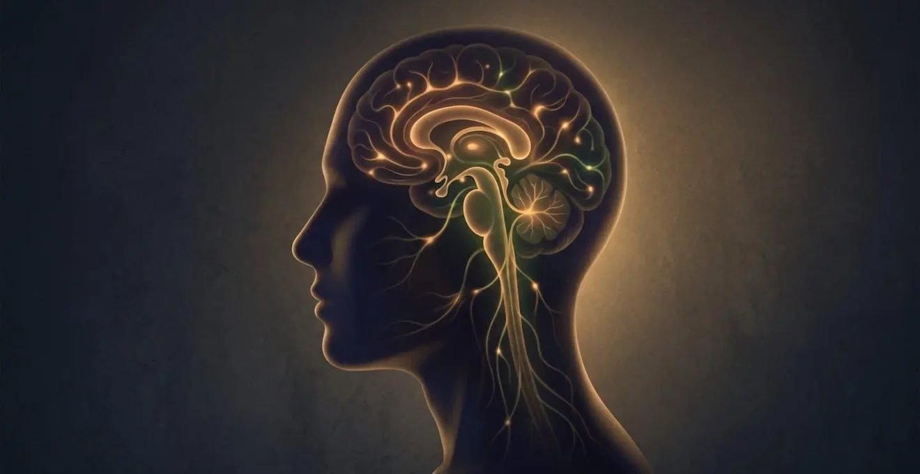 Représentation schématique du système endocannabinoïde humain avec indication des zones d'action CBD et THC